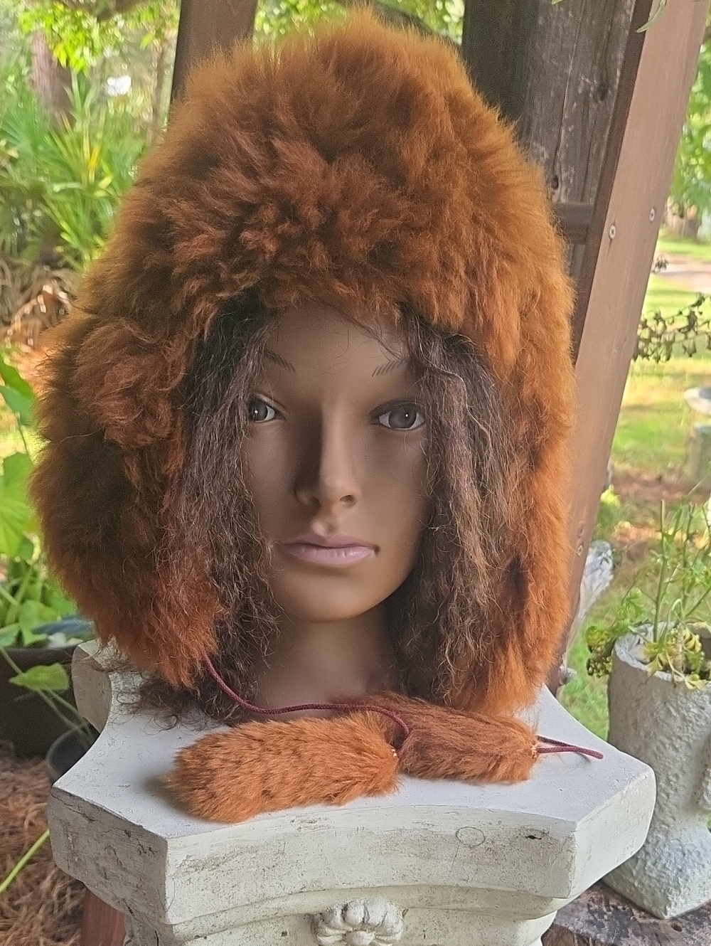 Chestnut Brown Faux Fur Trapper Hat
